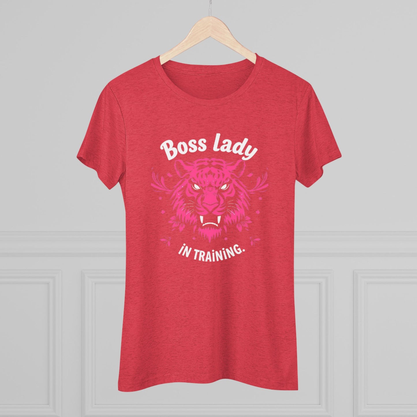 Women's Tee - Boss Lady in Training Funny Motivational Triblend Shirt