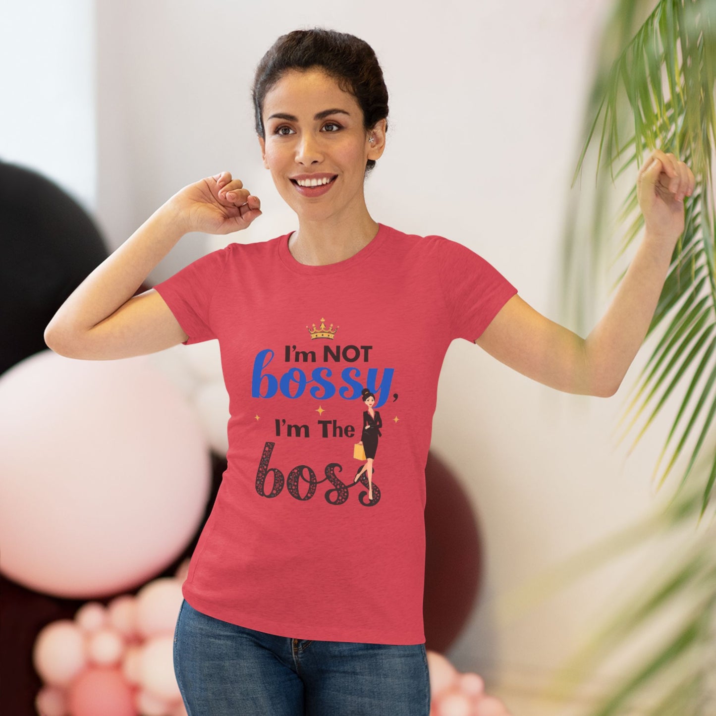 Women's Funny Gym Triblend Tee - "I'm Not Bossy, I Am The Boss"