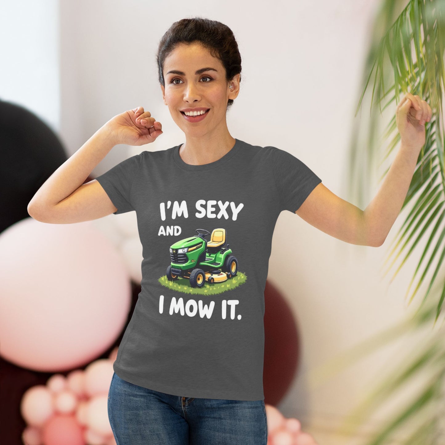 Funny Women's Triblend Tee - I'm Sexy and I Mow It