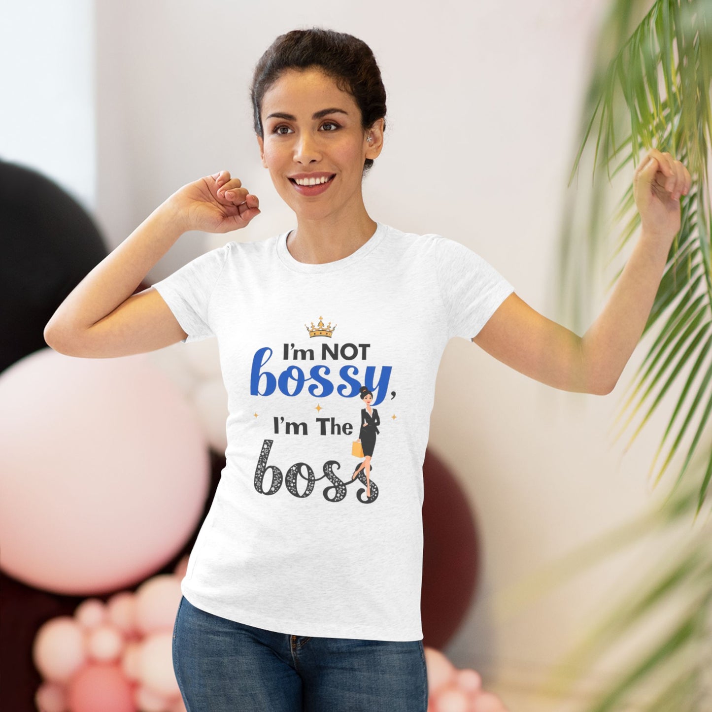 Women's Funny Gym Triblend Tee - "I'm Not Bossy, I Am The Boss"