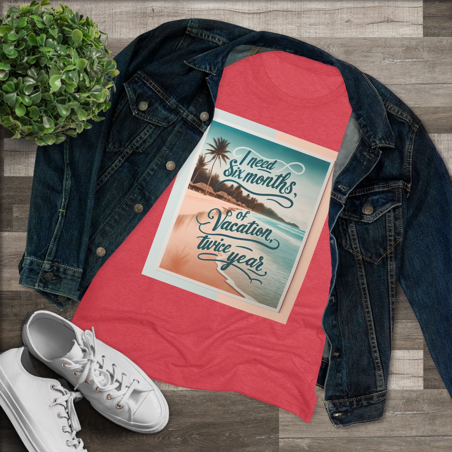 Funny Women's Triblend Tee - I Need a Vacation