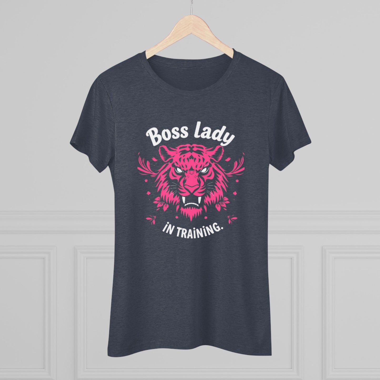 Women's Tee - Boss Lady in Training Funny Motivational Triblend Shirt