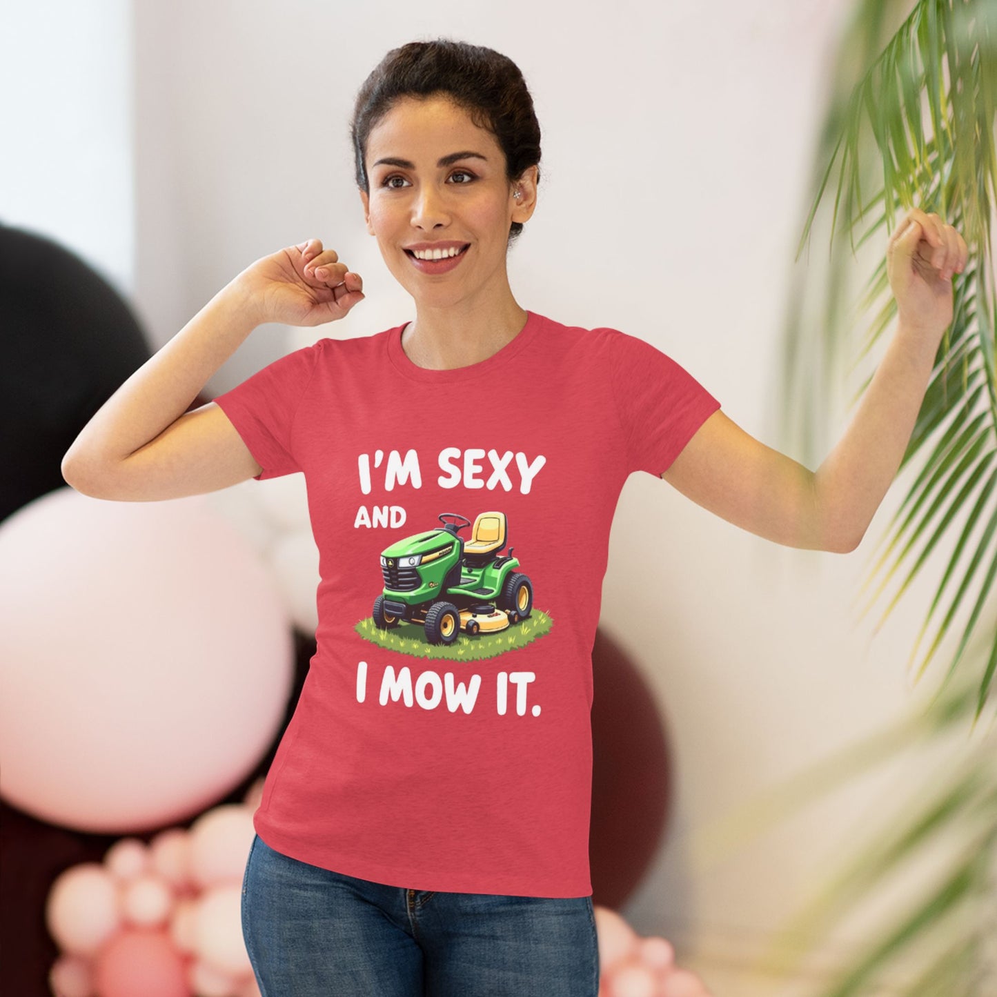 Funny Women's Triblend Tee - I'm Sexy and I Mow It