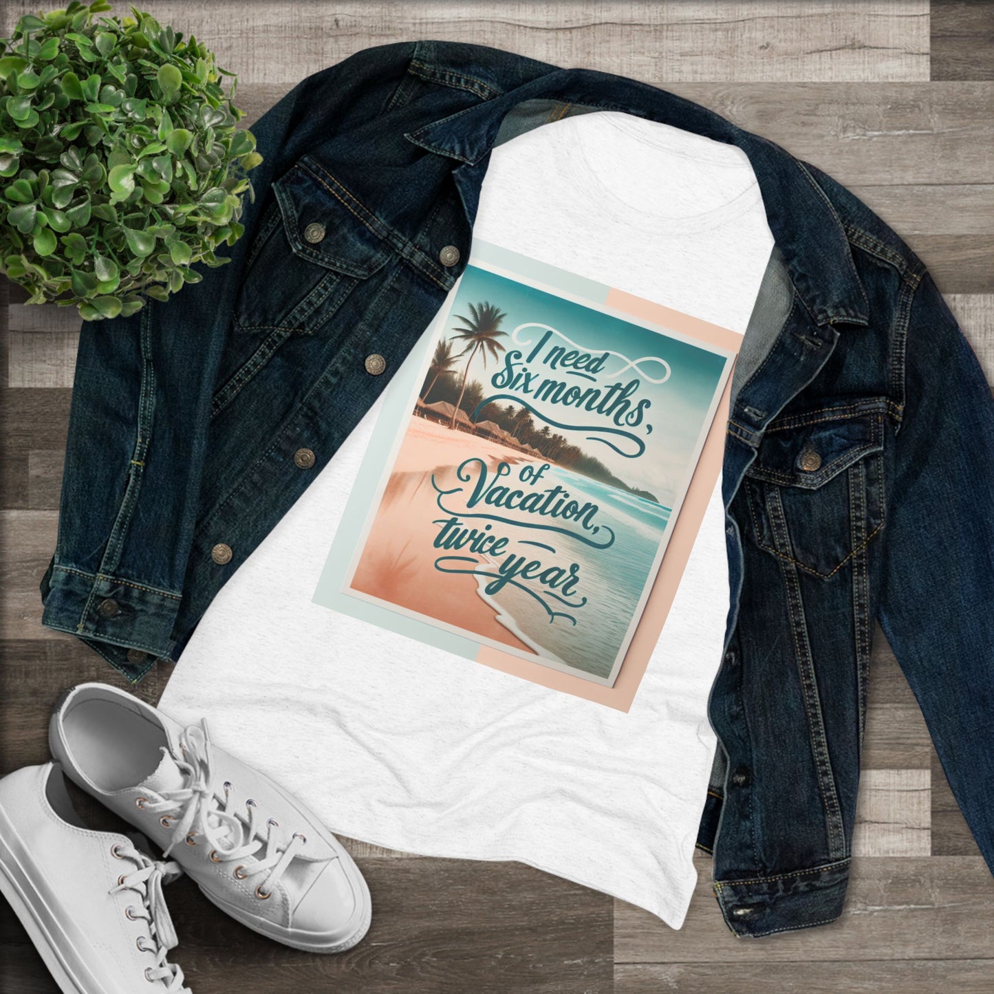 Funny Women's Triblend Tee - I Need a Vacation