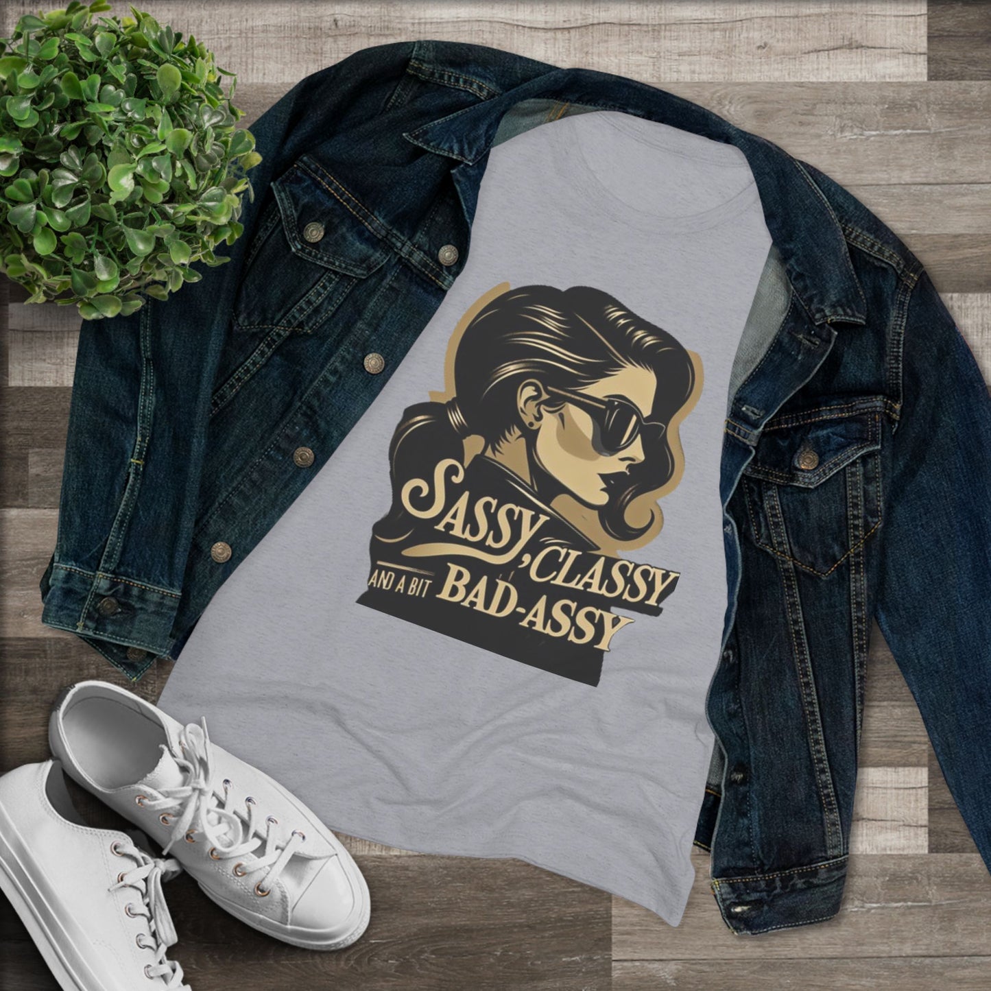 Women's Tee - 'Sassy, Classy and a Bit Bad-Assy' Funny Motivational Shirt