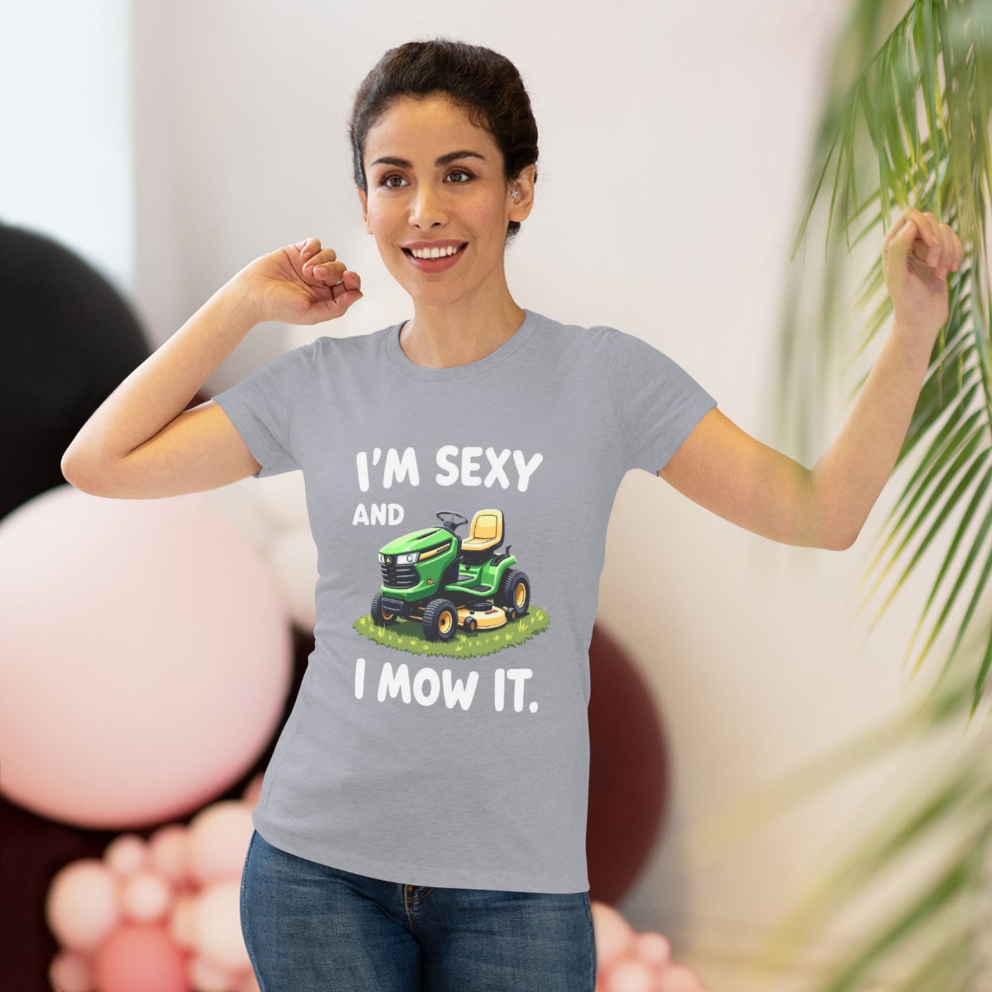 Funny Women's Triblend Tee - I'm Sexy and I Mow It