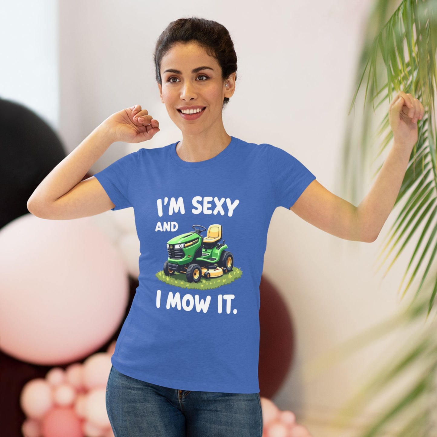 Funny Women's Triblend Tee - I'm Sexy and I Mow It