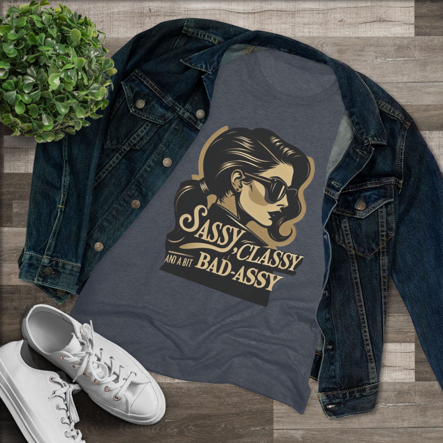 Women's Tee - 'Sassy, Classy and a Bit Bad-Assy' Funny Motivational Shirt