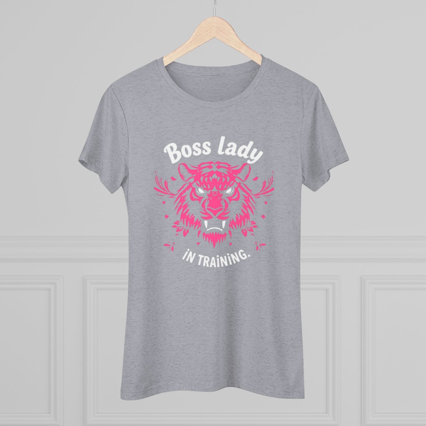 Women's Tee - Boss Lady in Training Funny Motivational Triblend Shirt