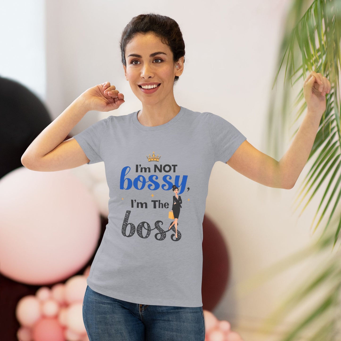 Women's Funny Gym Triblend Tee - "I'm Not Bossy, I Am The Boss"