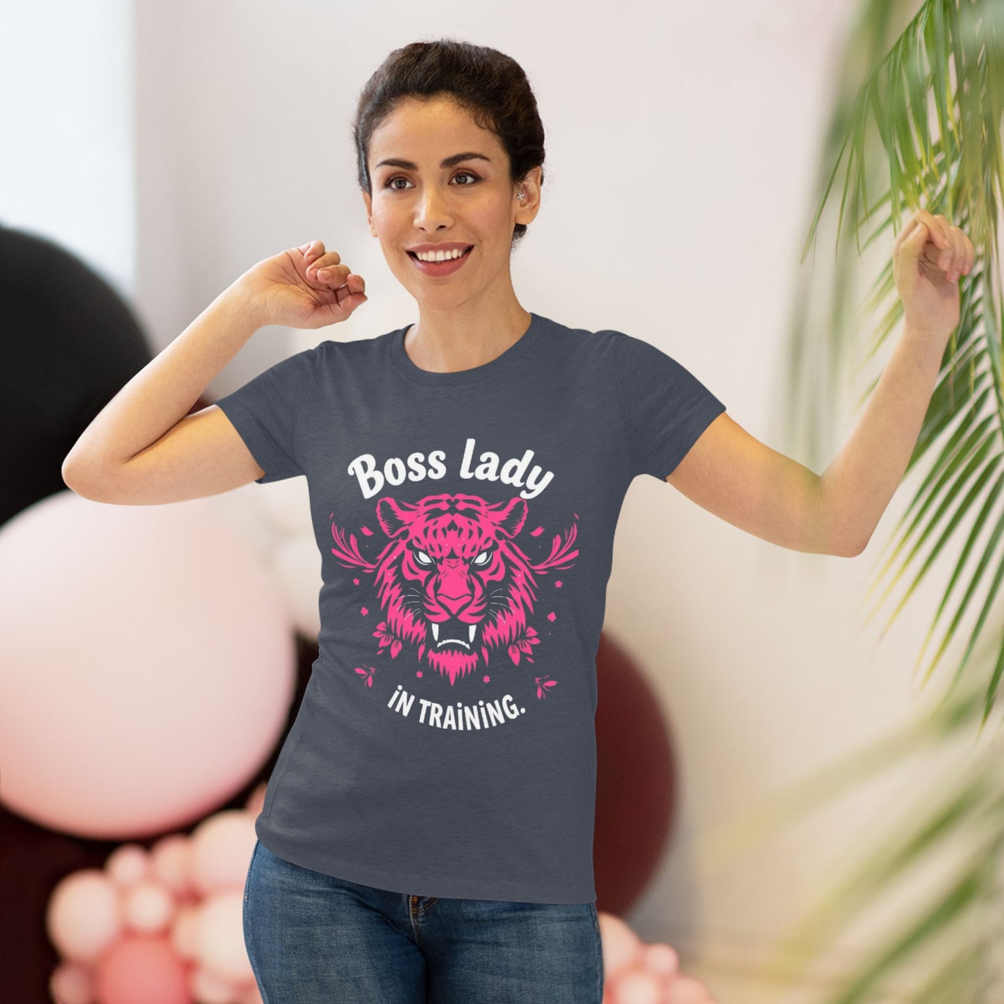 Women's Tee - Boss Lady in Training Funny Motivational Triblend Shirt