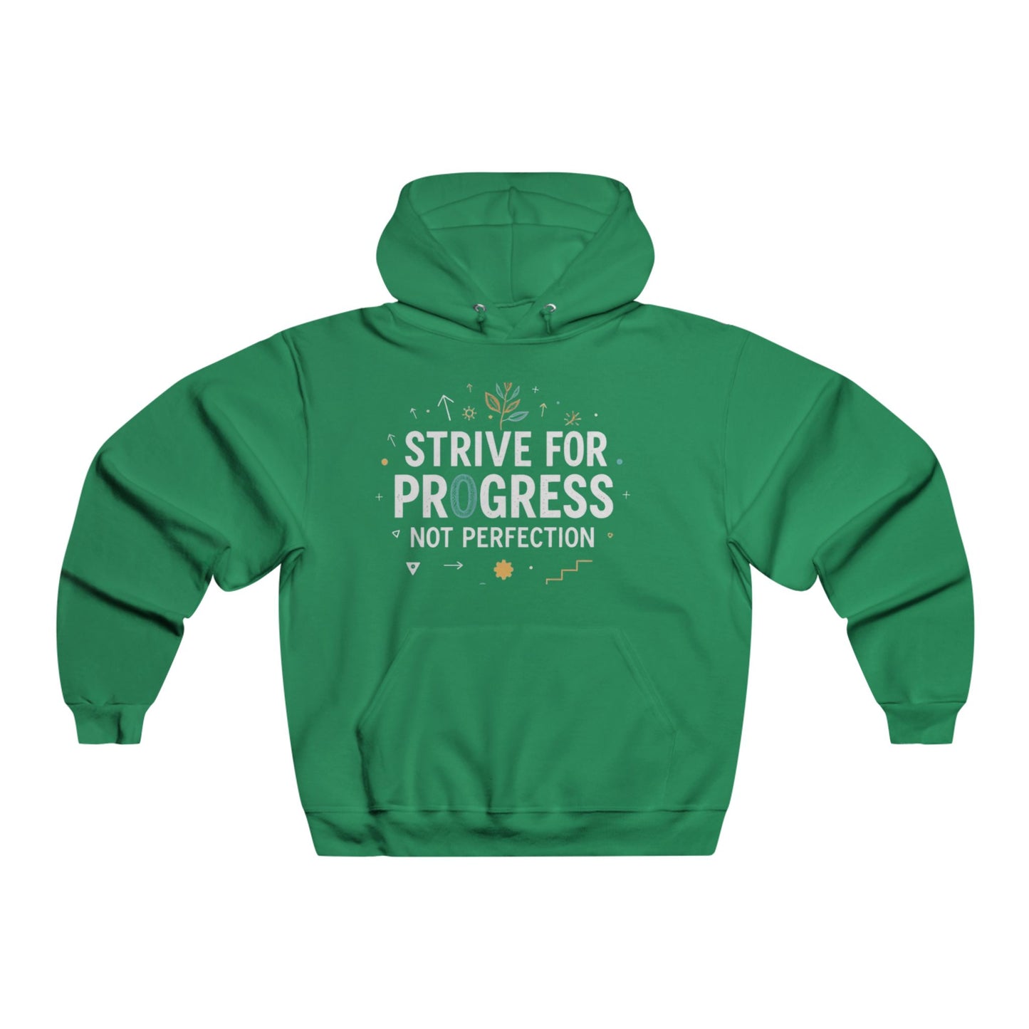 Men's Hoodie Progress Motivational Gym Sweatshirt