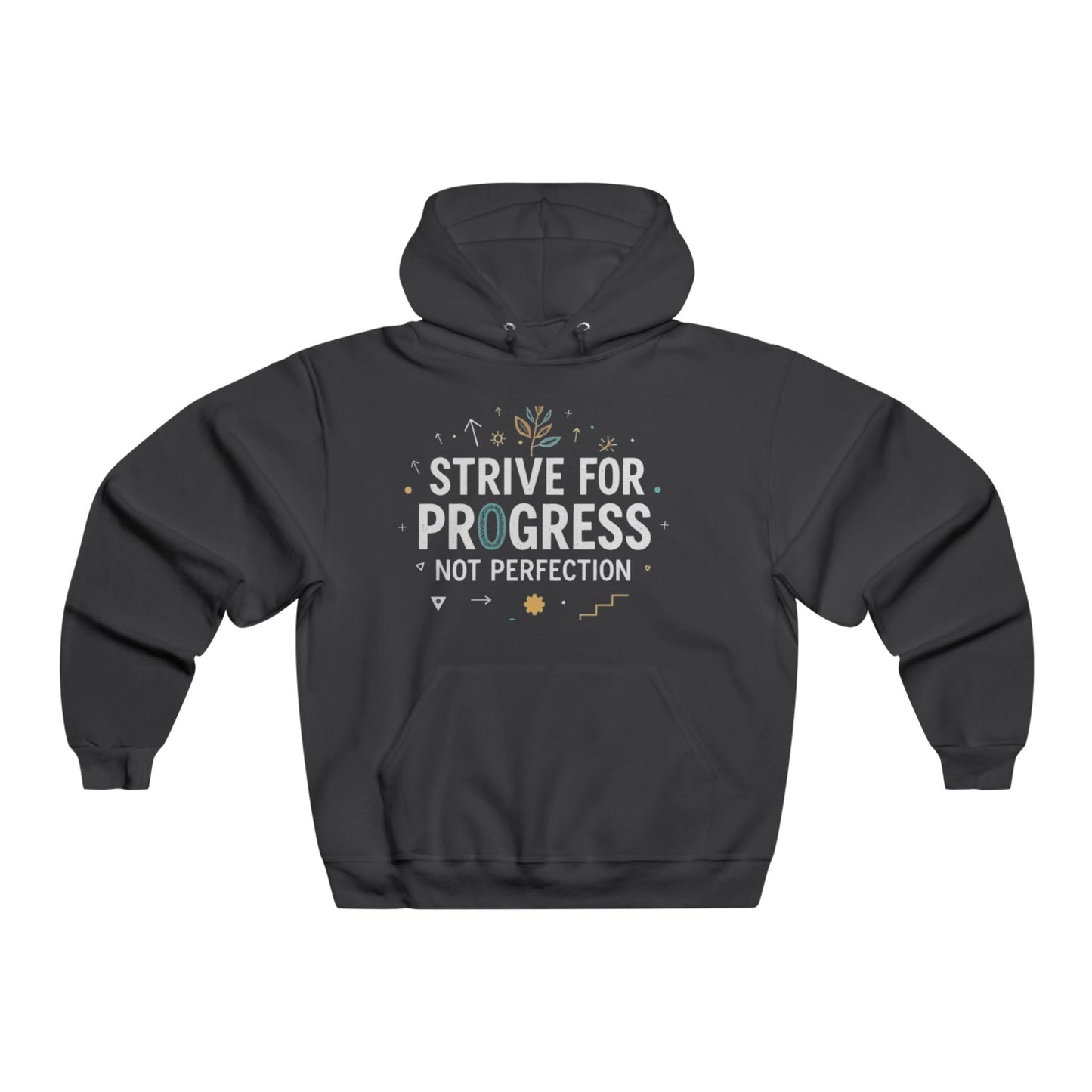 Men's Hoodie Progress Motivational Gym Sweatshirt