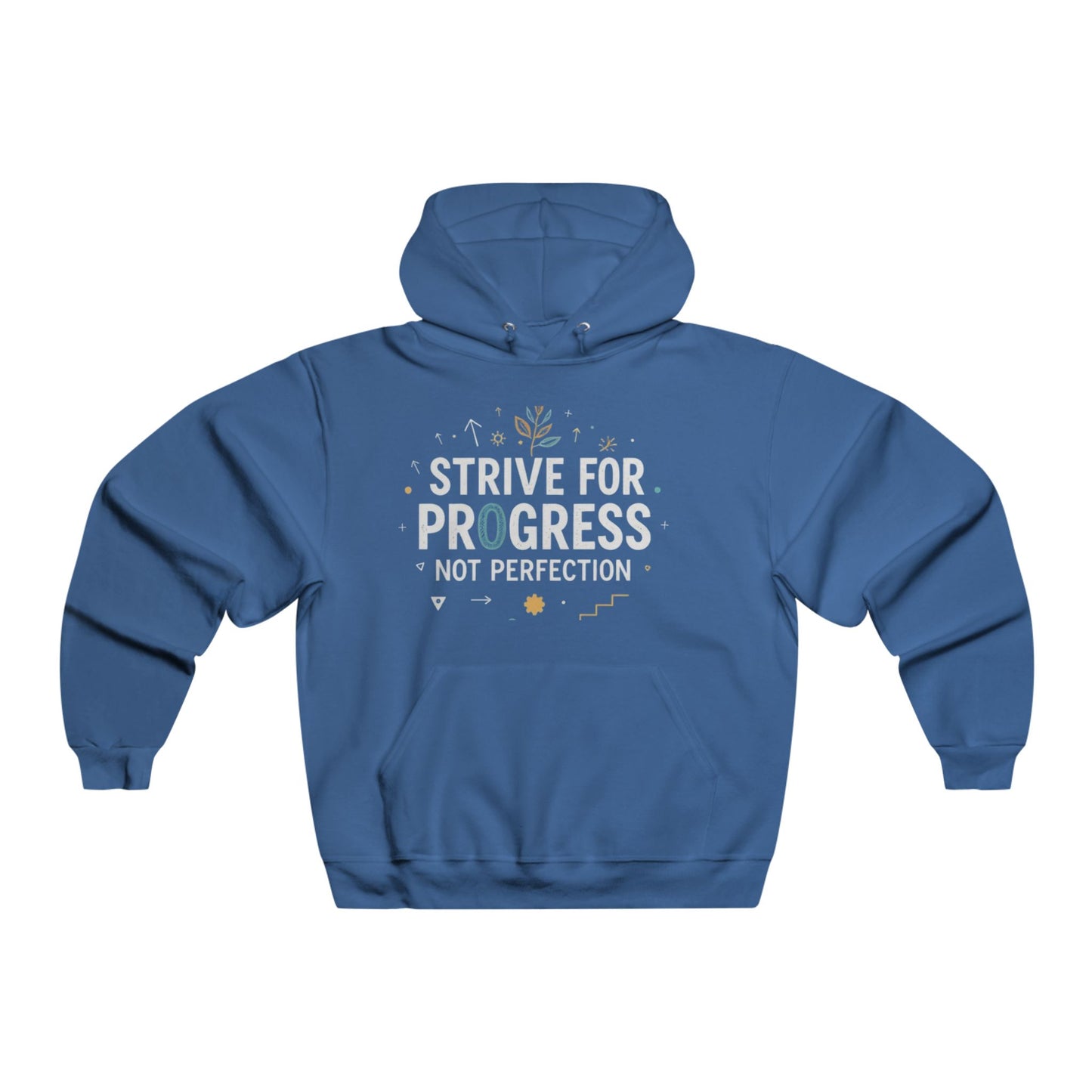 Men's Hoodie Progress Motivational Gym Sweatshirt