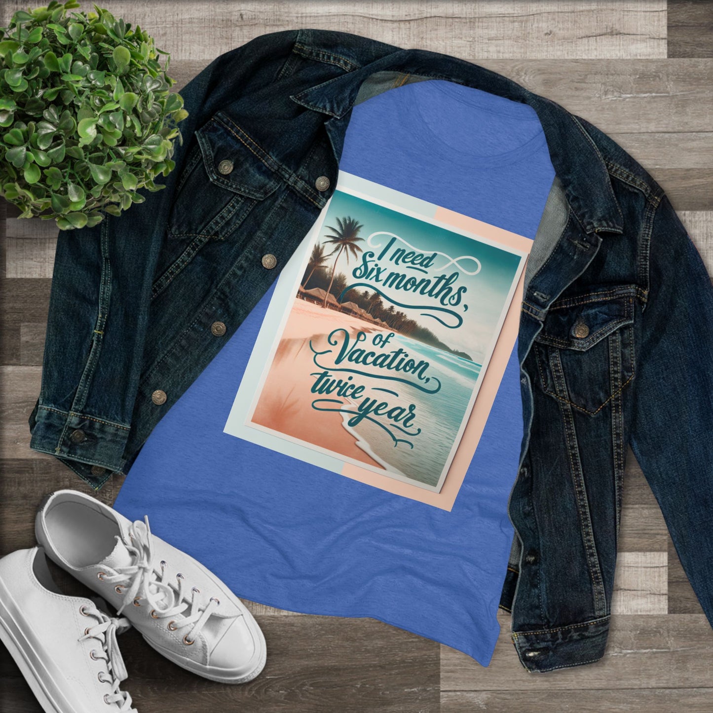 Funny Women's Triblend Tee - I Need a Vacation